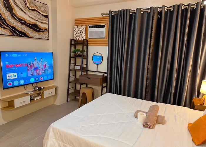 Lägenhetshotell Trig Place At Be Residences Near It Park With Free Pool, Netflix, Wifi Cebu
